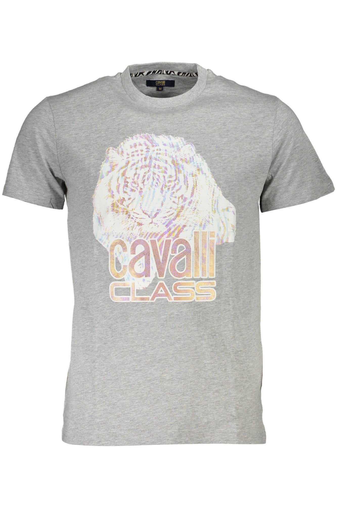 Cavalli Class Kurzarm-T-Shirt Herren Grau Grau