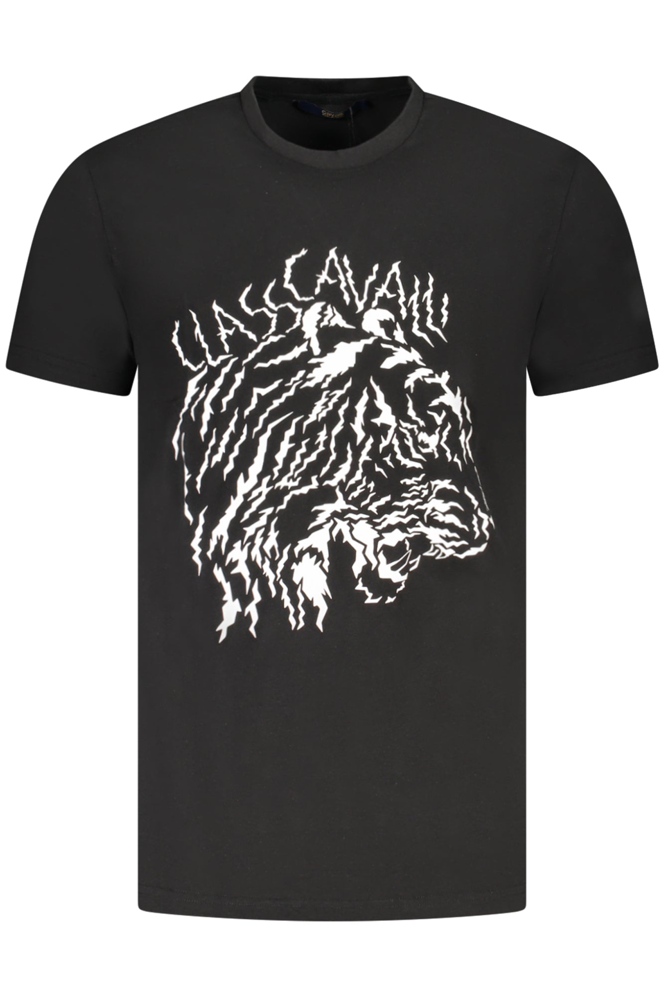 Cavalli Class Kurzarm-T-Shirt Herren Weiss Schwarz