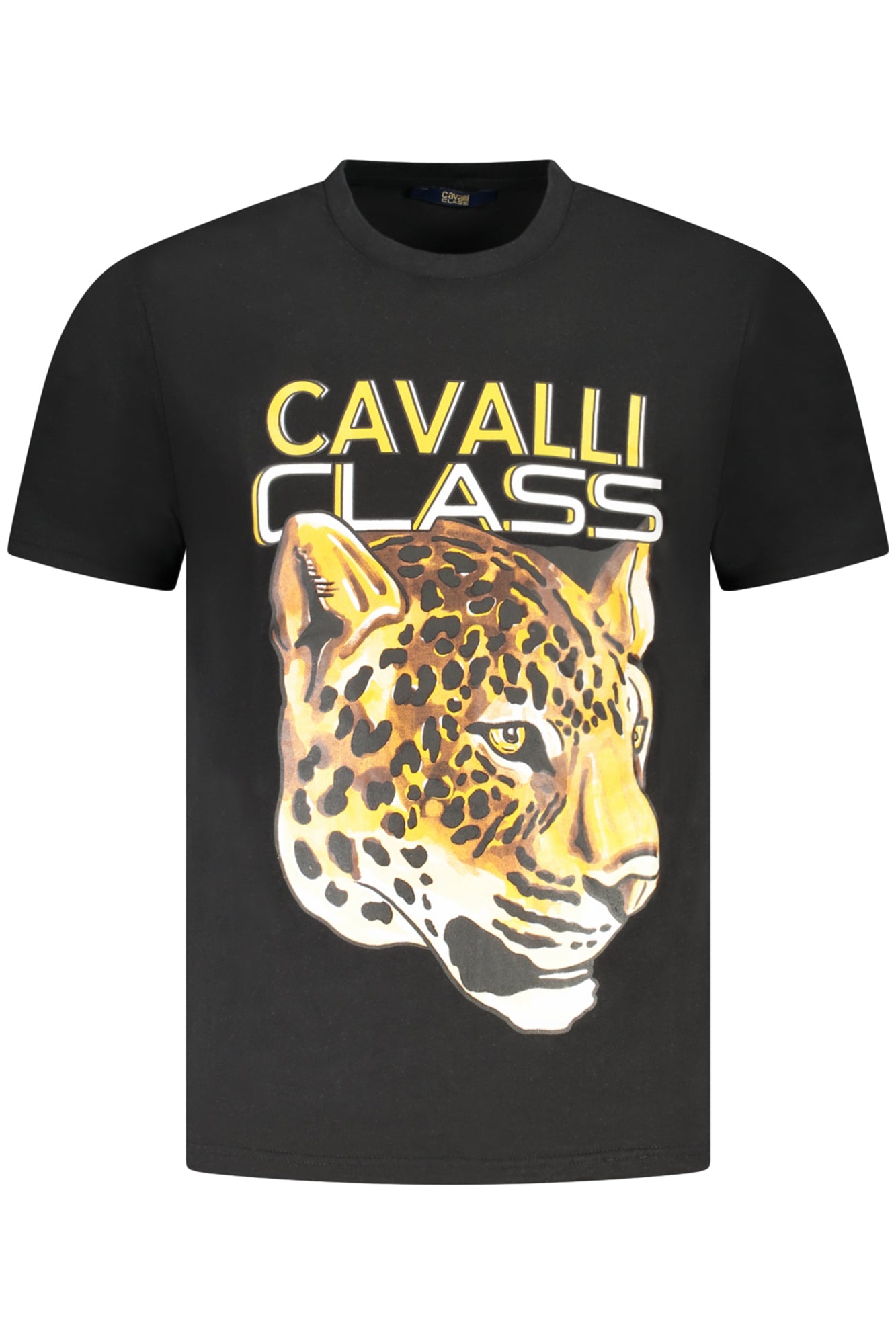 Cavalli Class Kurzarm-T-Shirt Herren Weiss Schwarz