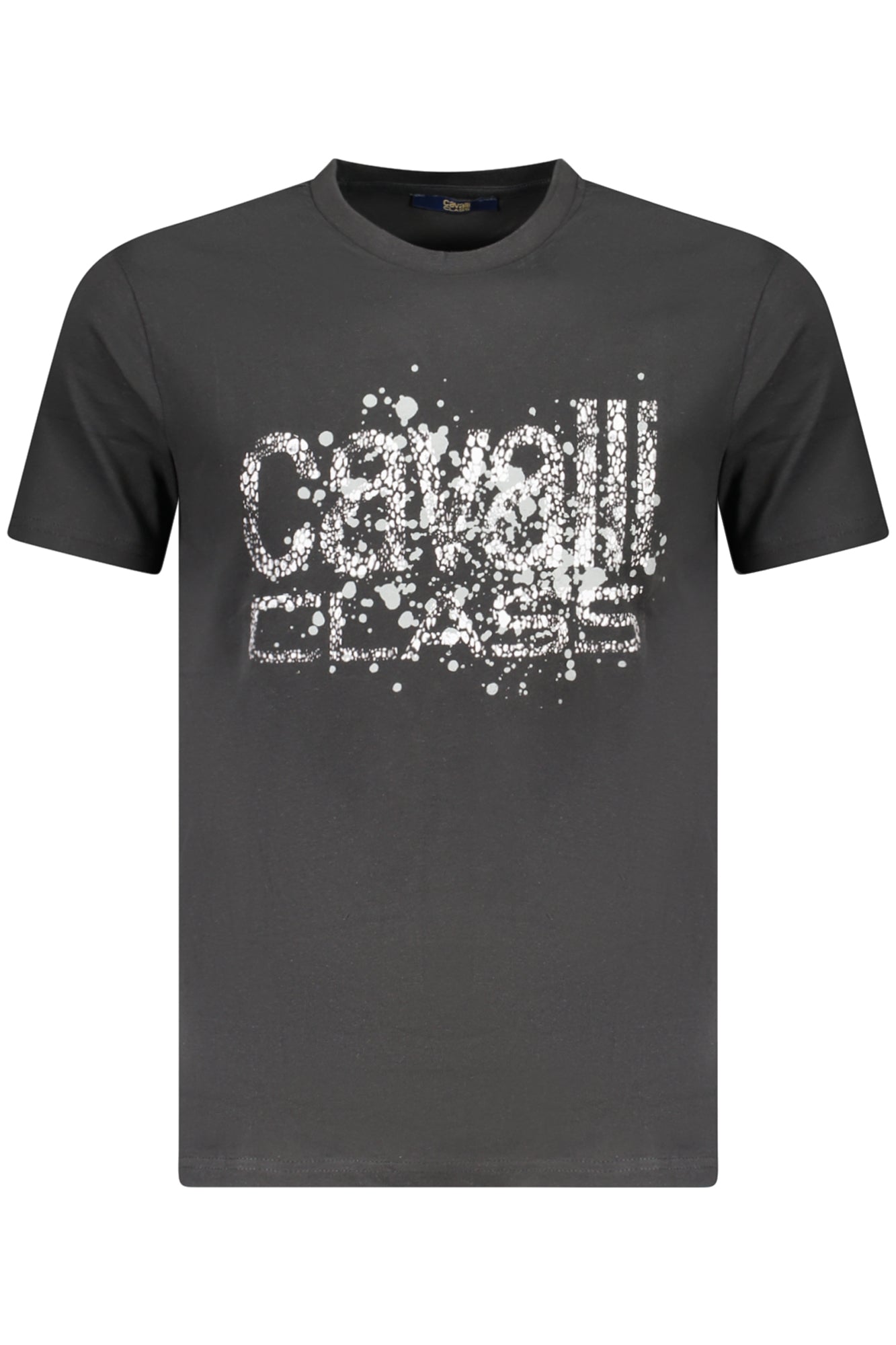 Cavalli Class Kurzarm-T-Shirt Herren Weiss Schwarz