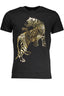 CAVALLI CLASS HERREN-KURZARM-T-SHIRT SCHWARZ