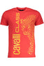 Cavalli Class Herren T-Shirt Kurzarm Rot – 100% Baumwolle für Sommer Rot