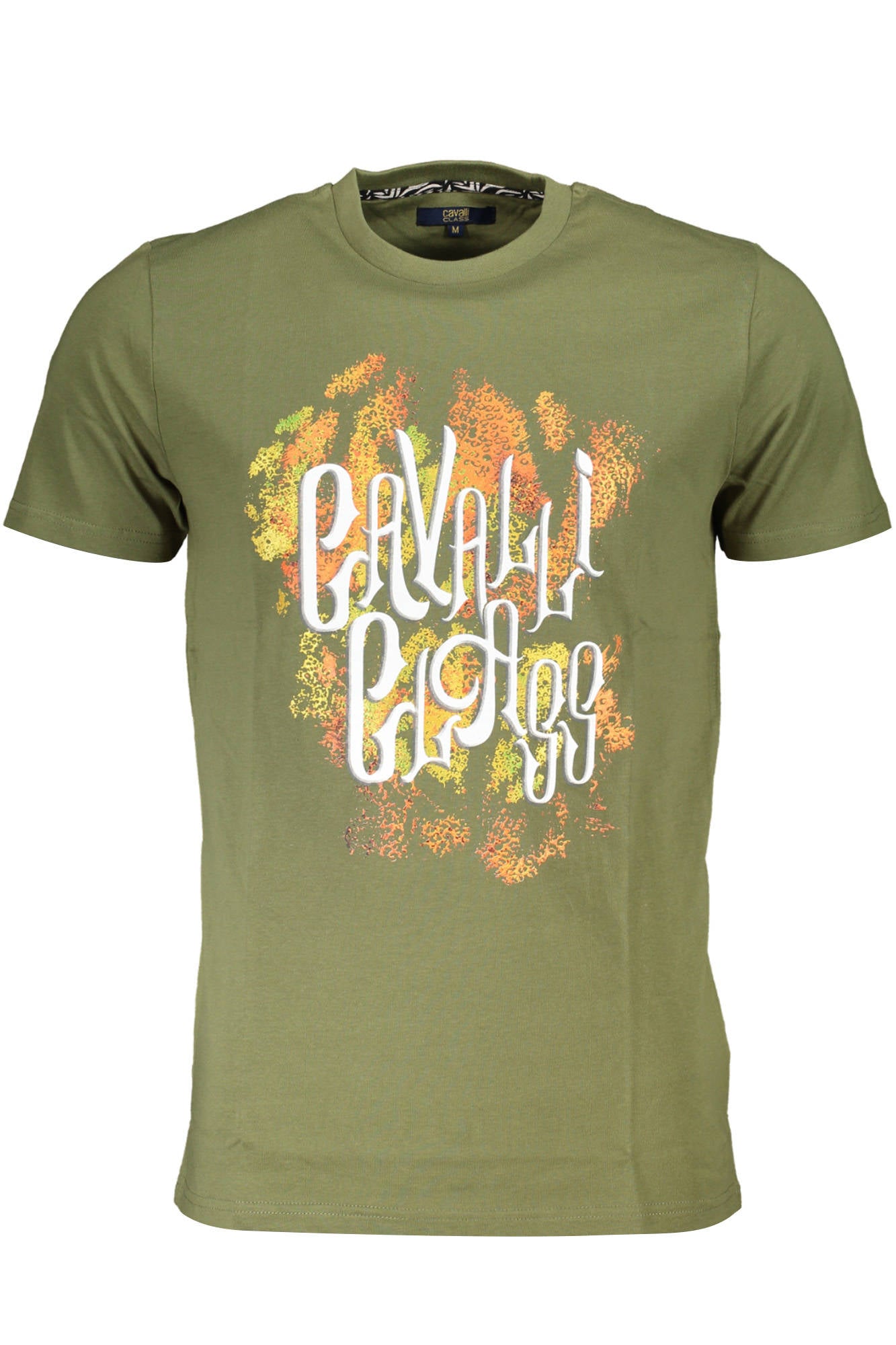 Cavalli Class T-Shirt Herren Grün – Kurzarm-Shirt aus Baumwolle für Sommer Grün