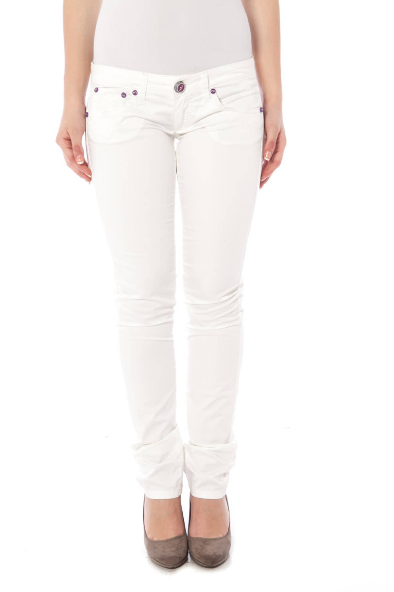 CLINK Weisse Frauenhose Damen – 5-Pocket Design aus Italien | soulluna.de Weiß