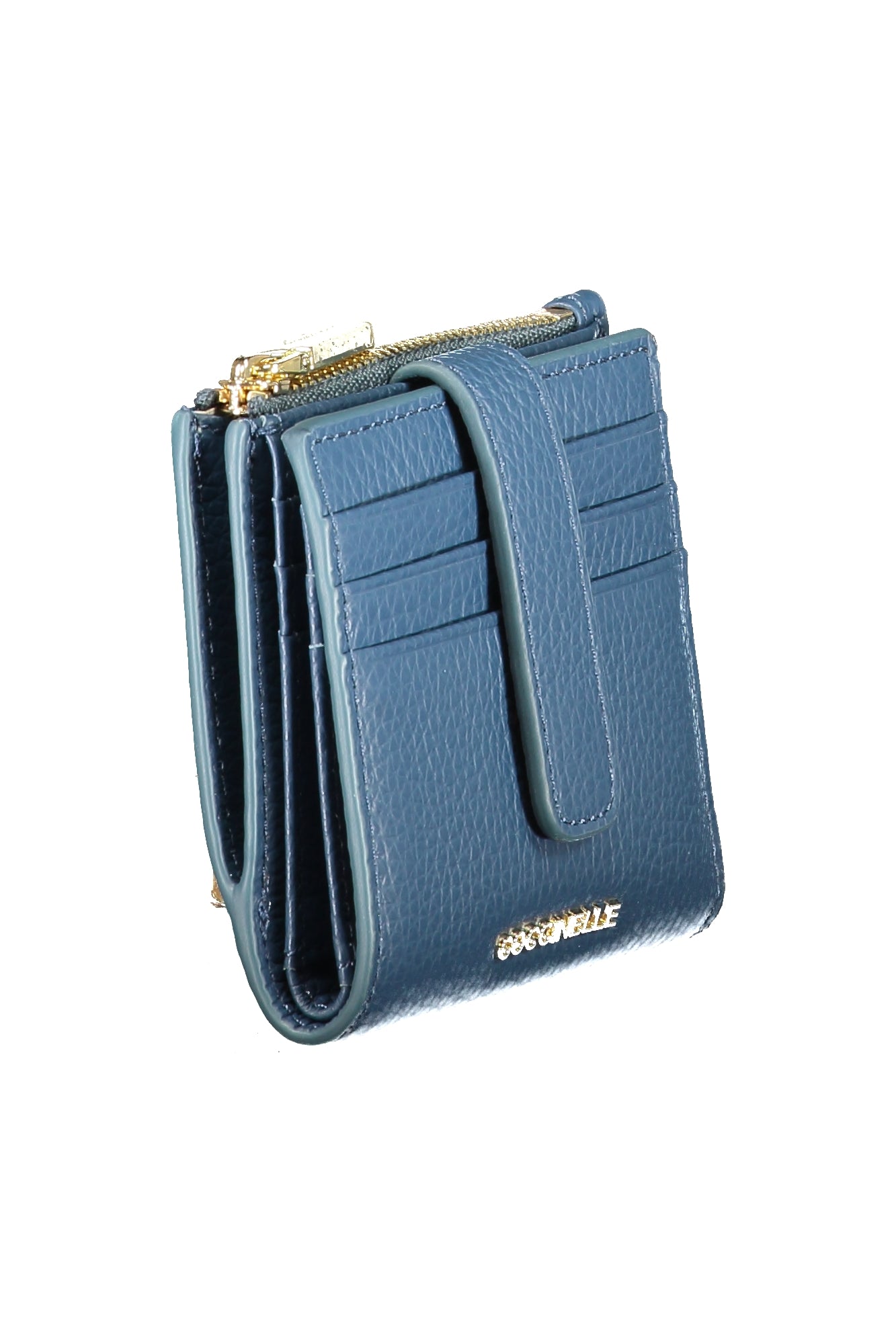 COCCINELLE Damen Geldbörse – Weiche Geldbörse Metallform Blau