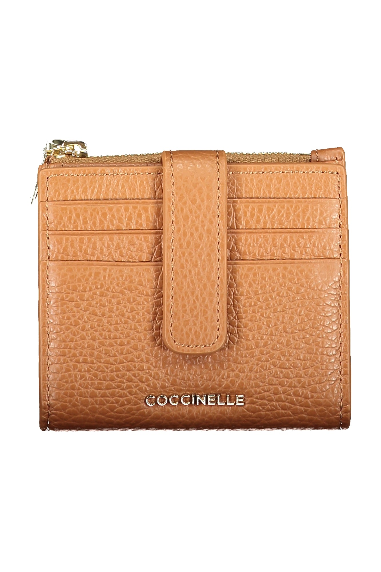 COCCINELLE Damen Geldbörse – Weiche Geldbörse Metallform Braun