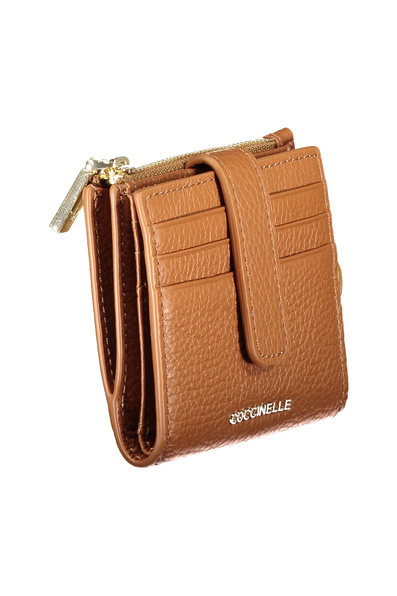 COCCINELLE Damen Geldbörse – Weiche Geldbörse Metallform Braun