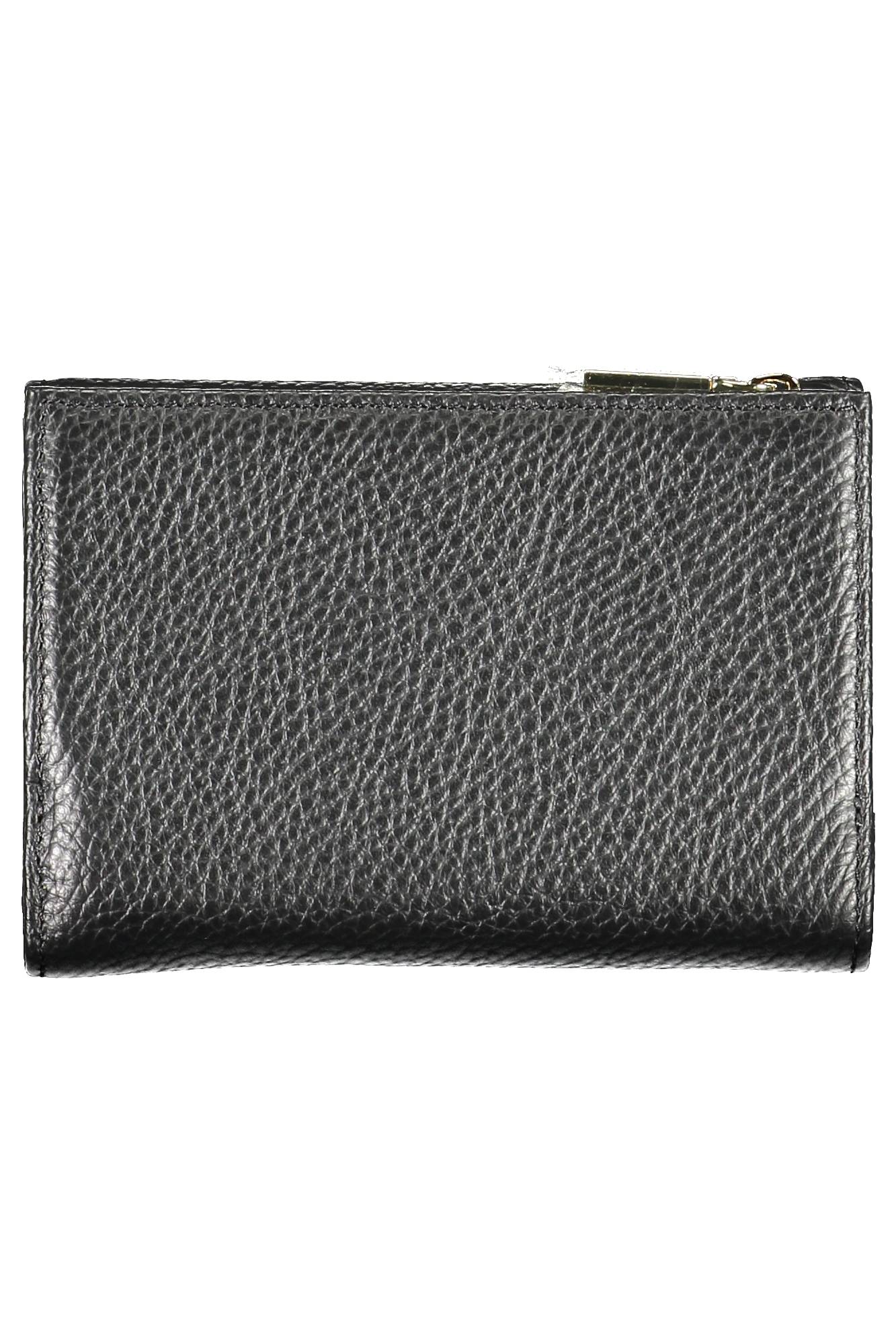 COCCINELLE Damen Geldbörse Schwarz – Elegante Brieftasche aus 100% Leder Schwarz