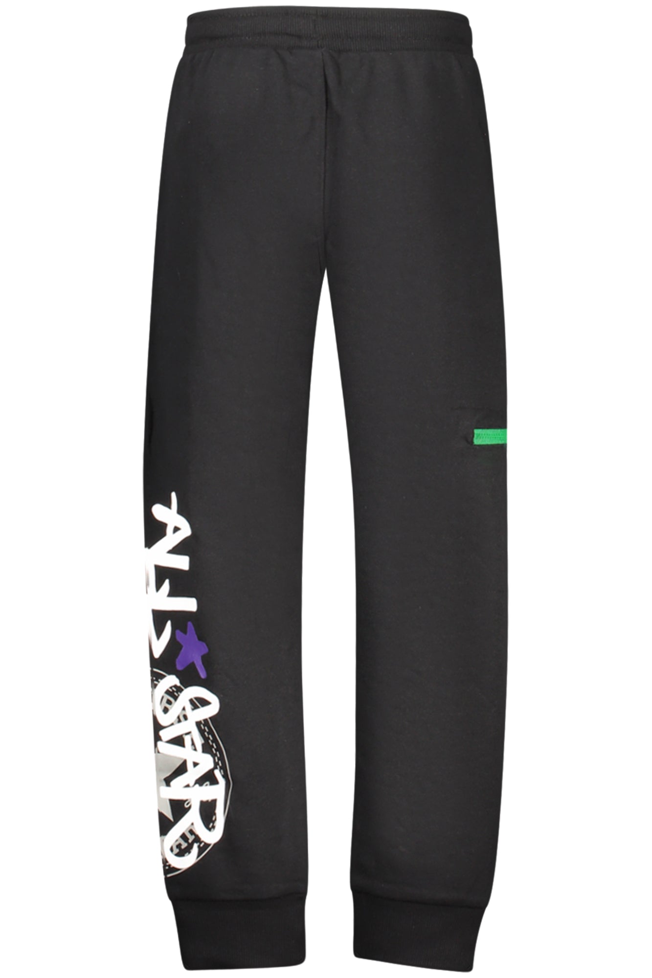 Converse Lange Trainingshose Jungen – Schwarze Fleece-Jogginghose für Herbst/Winter Schwarz