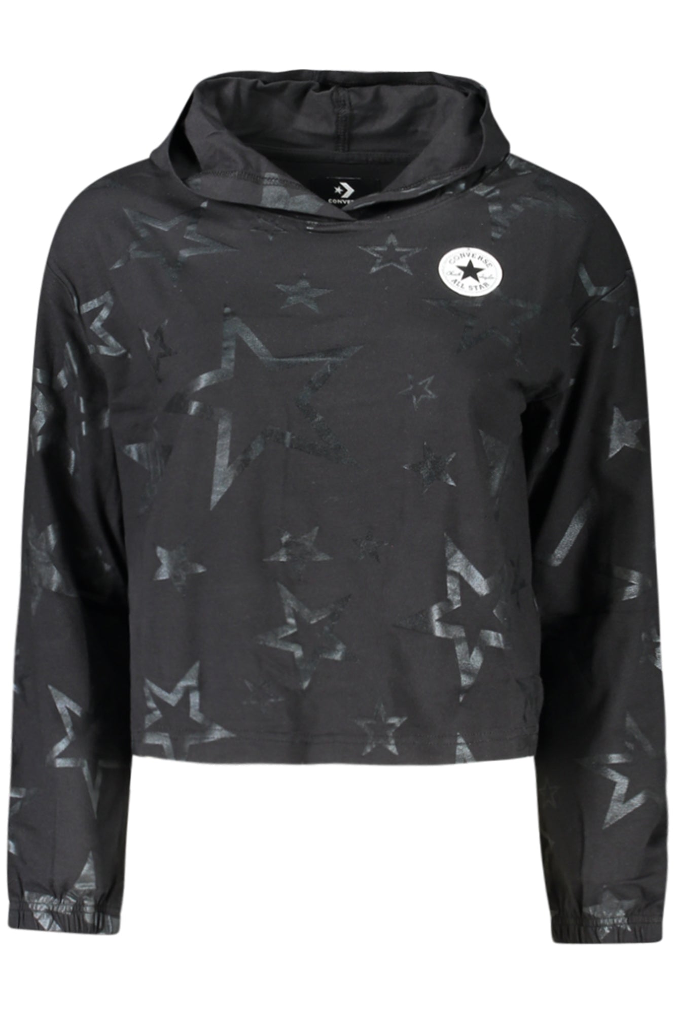 Converse Langarm T-Shirt Mädchen – Kapuze & Logo-Details | Soulluna Schwarz