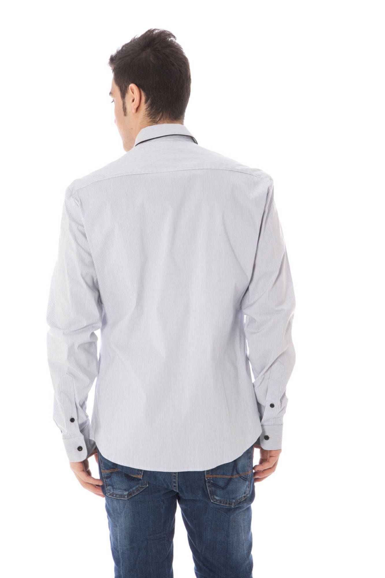 Costume National Herren Langarm-Hemd Rosa – Italienischer Kragen & Premium-Qualität Hellblau