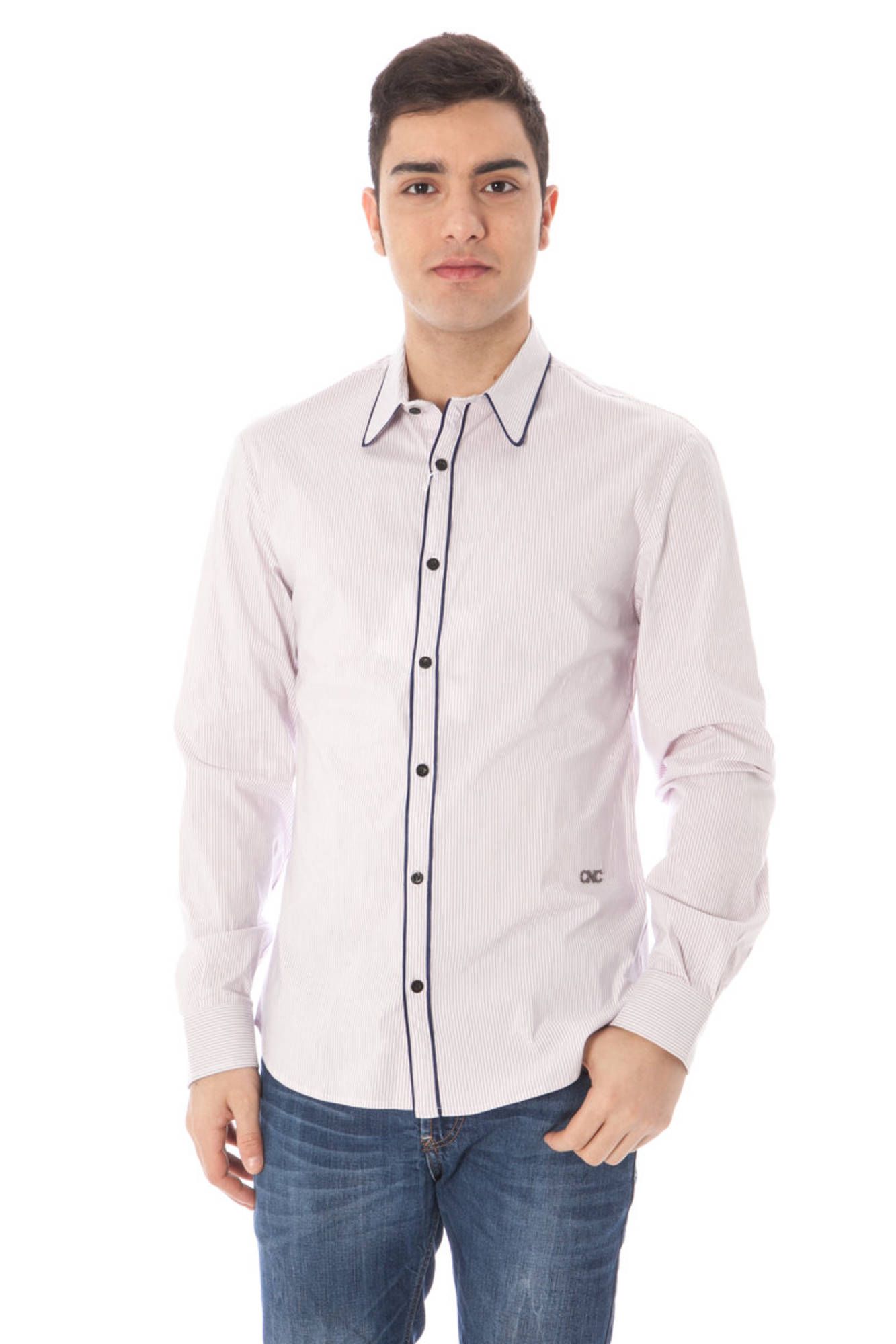 Costume National Herren Langarm-Hemd Rosa – Italienischer Kragen & Premium-Qualität Rosa
