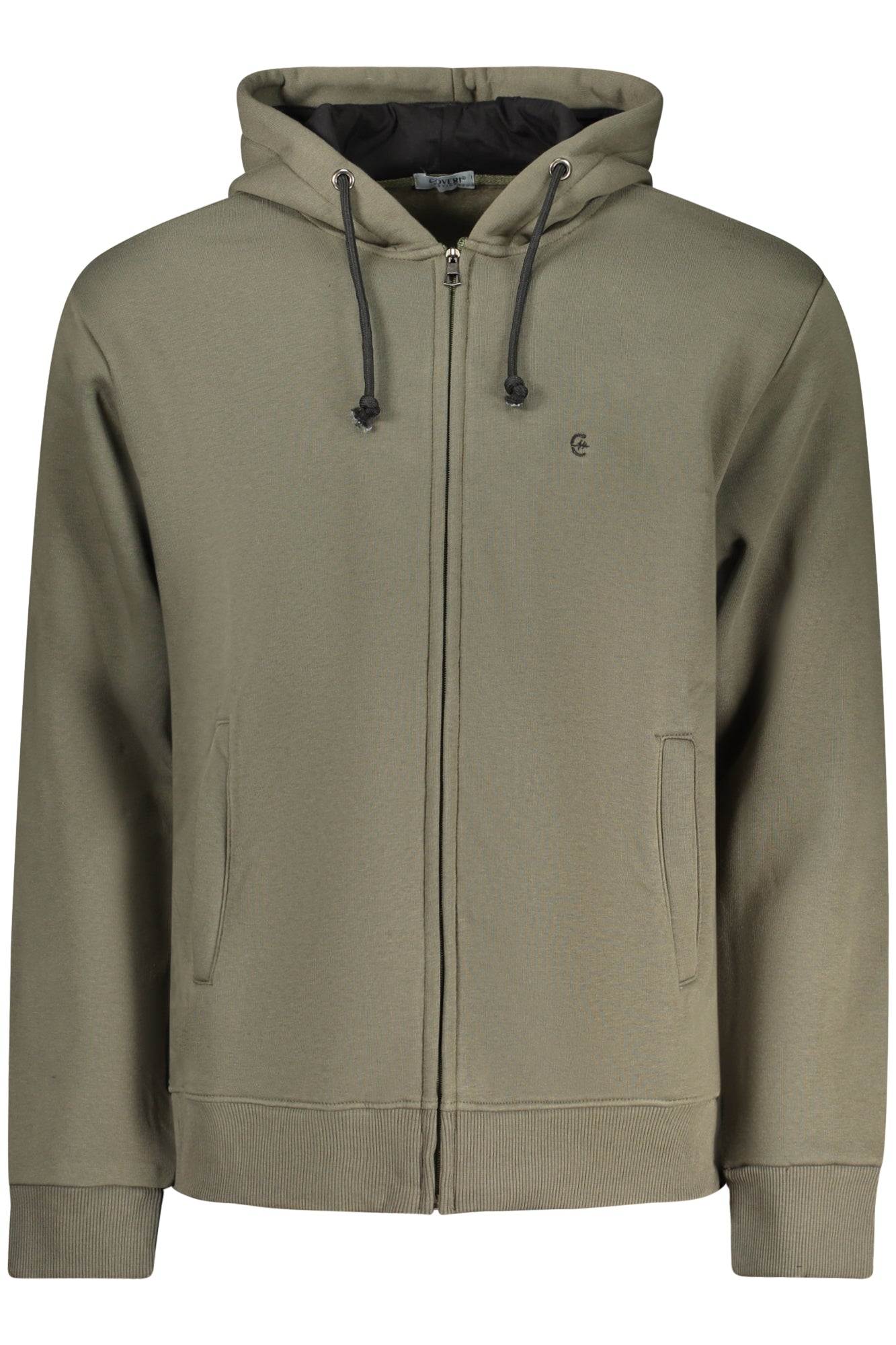 COVERI MOVING Herren-Sweatshirt mit Reißverschluss – Roter Hoodie für Herbst/Winter Grün