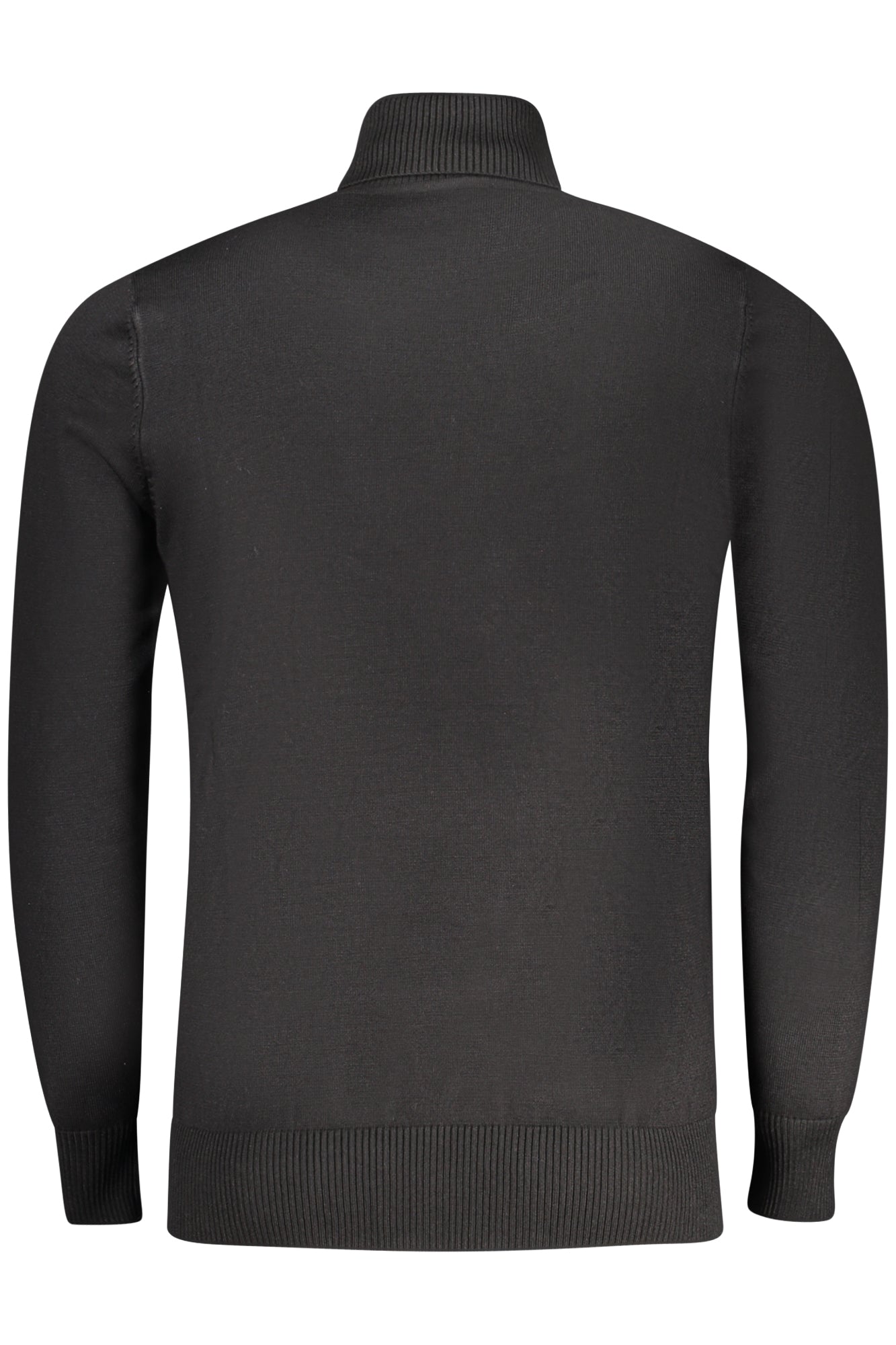 COVERI MOVING Herren Hemd Schwarz – Langärmliger Rollkragenpullover mit Logo-Stickerei Schwarz