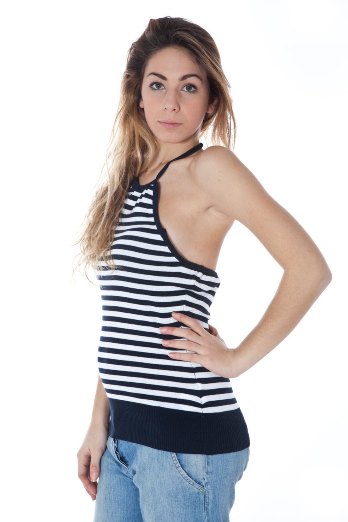DATCH Damen Tank Top – Blaues Baumwoll-Top für Frühjahr & Sommer | soulluna.de Blau