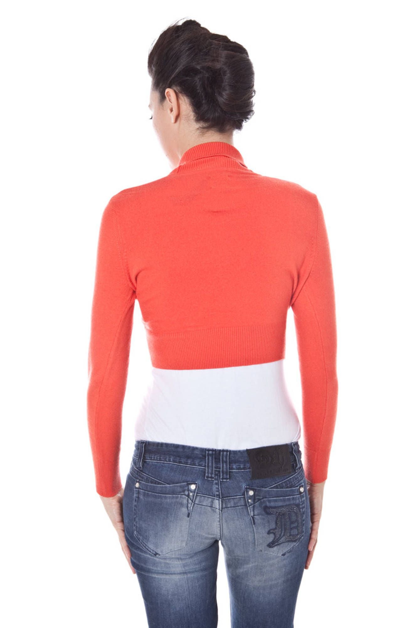 DATCH Shrug Damen – Langes Strickjacken-Oberteil in Lila für Herbst/Winter Rot