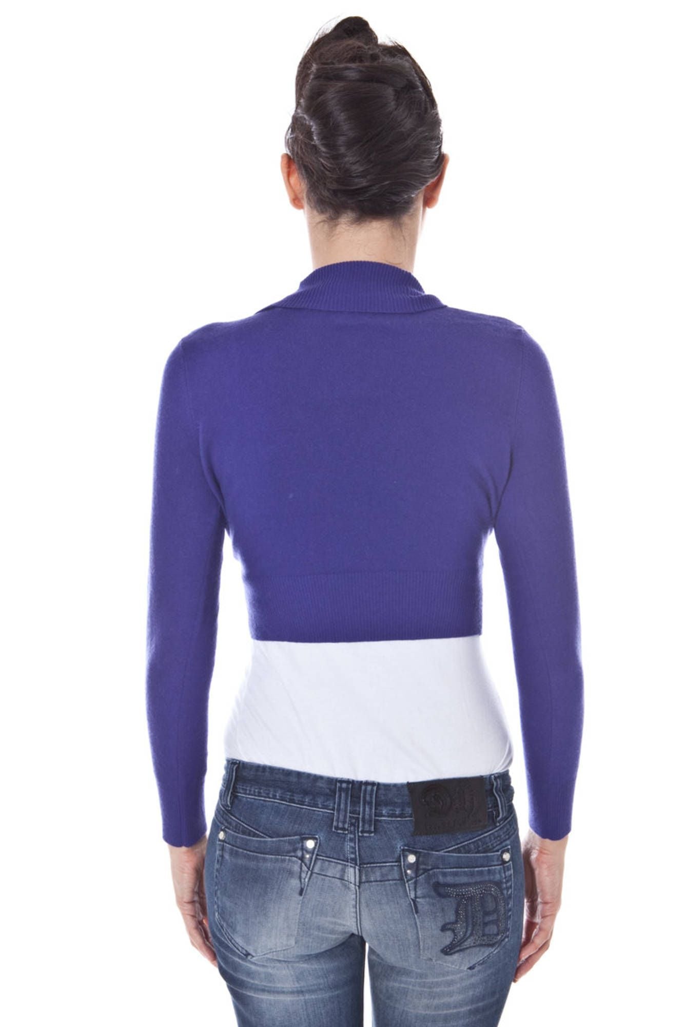 DATCH Shrug Damen – Langes Strickjacken-Oberteil in Lila für Herbst/Winter Violett