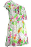 DESIGUAL Kurzes Kleid Damen Weiß – Asymmetrisch mit Kontrastdetails | soulluna.de Weiß