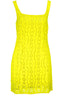 DESIGUAL Kurzes Kleid Damen – Gelbes Sommerkleid mit kontrastierenden Details Gelb