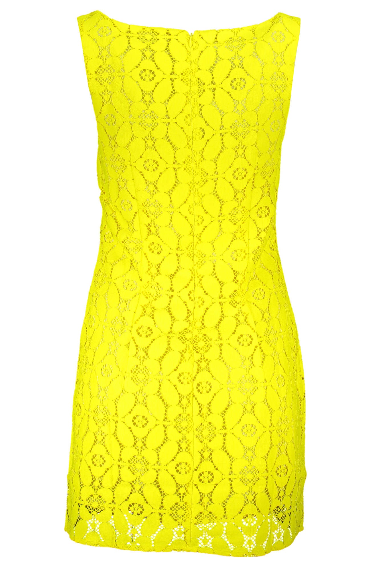 DESIGUAL Kurzes Kleid Damen – Gelbes Sommerkleid mit kontrastierenden Details Gelb