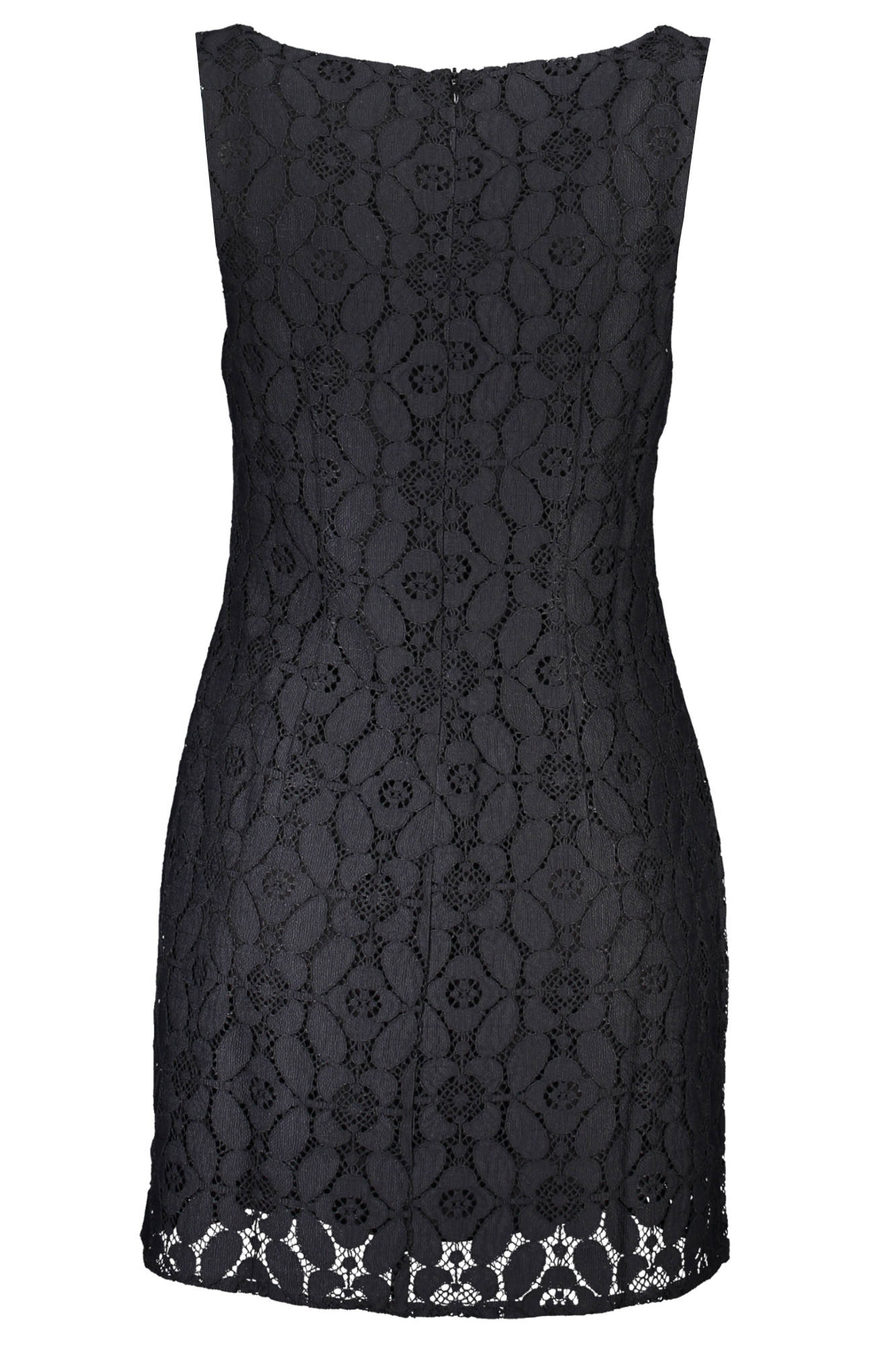 DESIGUAL Kurzes Kleid Damen Schwarz – Ärmellos mit Kontrastdetails | soulluna.de Schwarz
