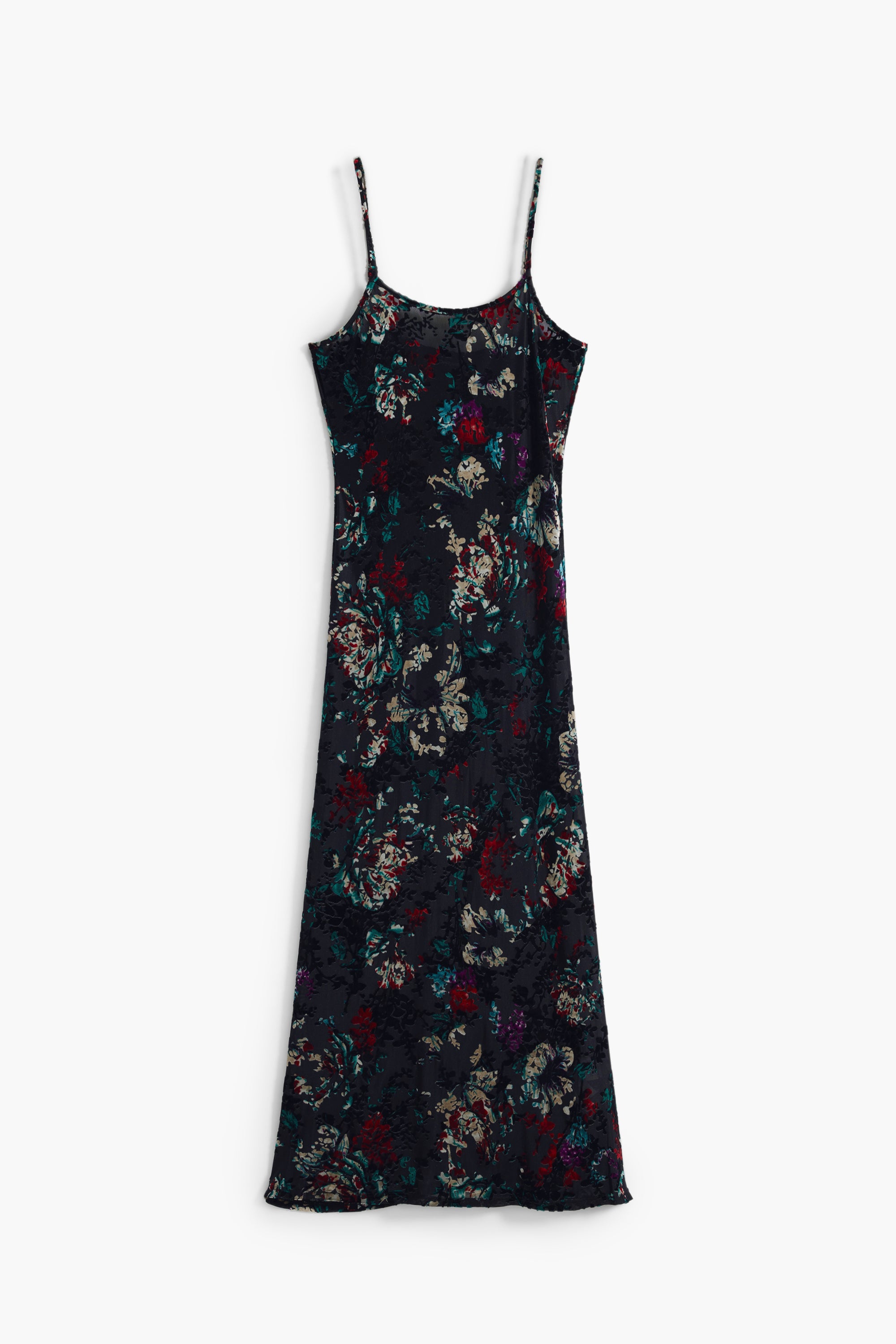Desigual langes Damenkleid schwarz – Gemustertes Abendkleid mit Unterhose Schwarz