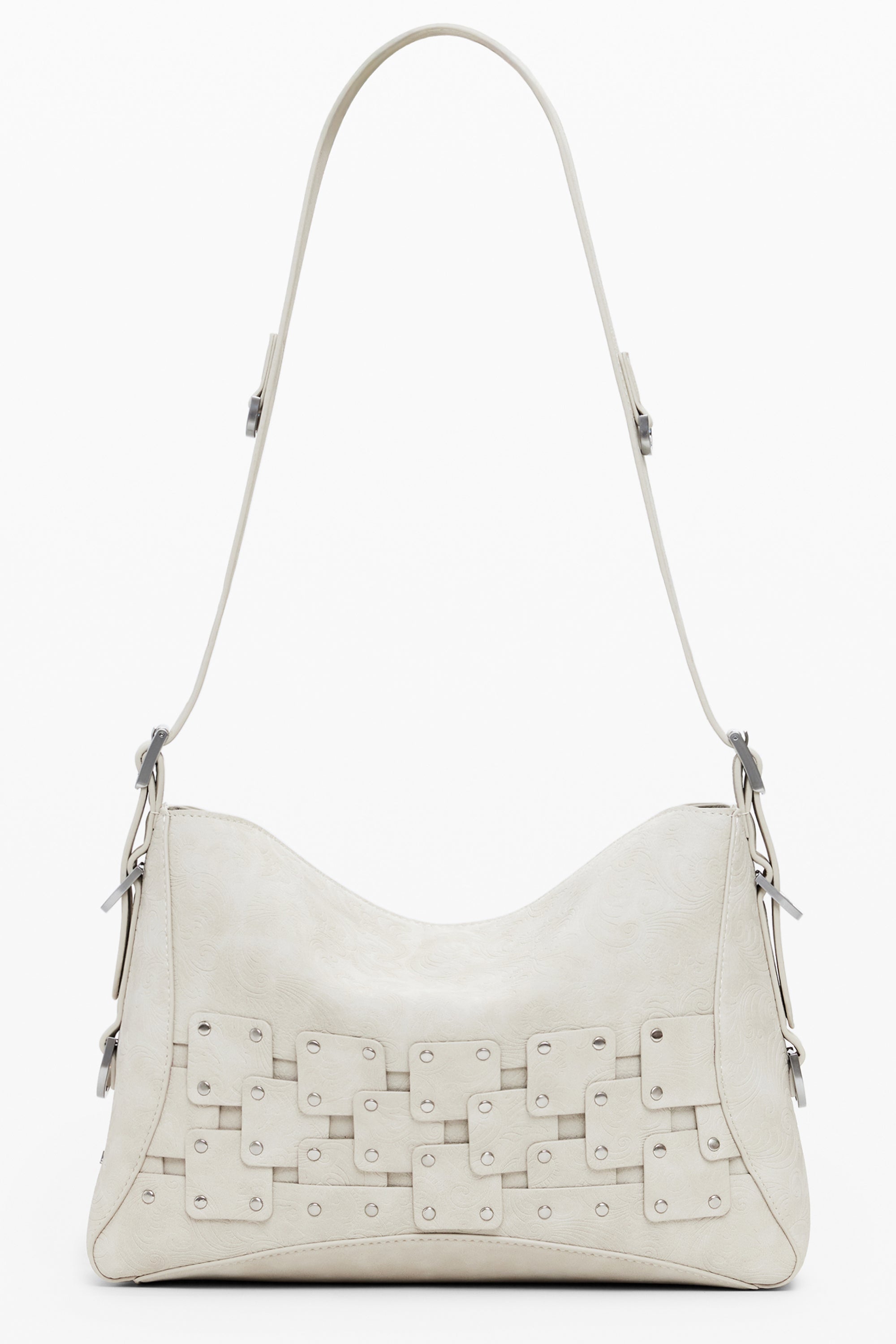 DESIGUAL Damentasche Beige – Patch-Design mit abnehmbarem Schultergurt | soulluna.de Beige