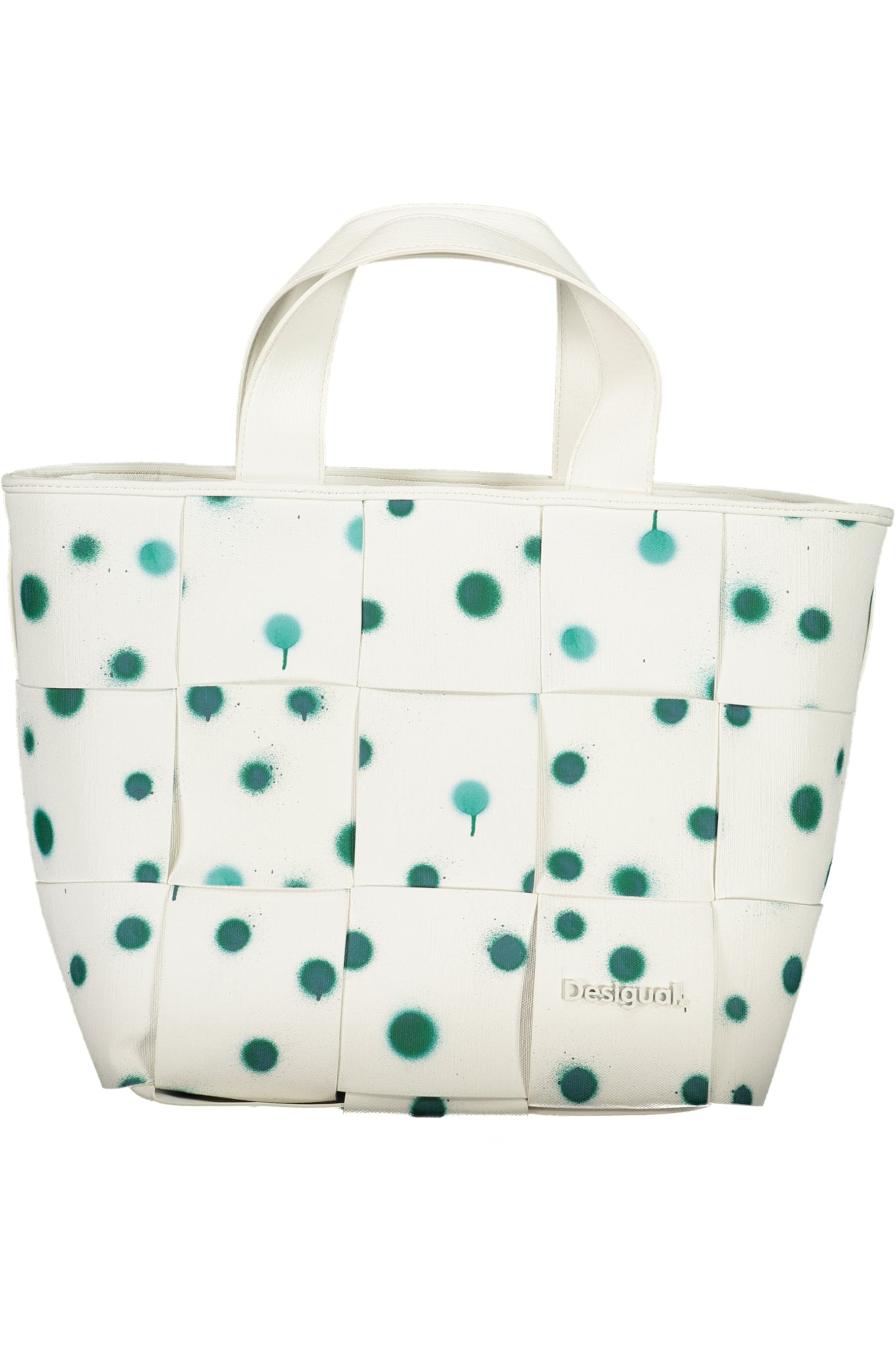 DESIGUAL Damen Tasche Weiß – Stilvolle Handtasche mit abnehmbarem Schultergurt Weiß