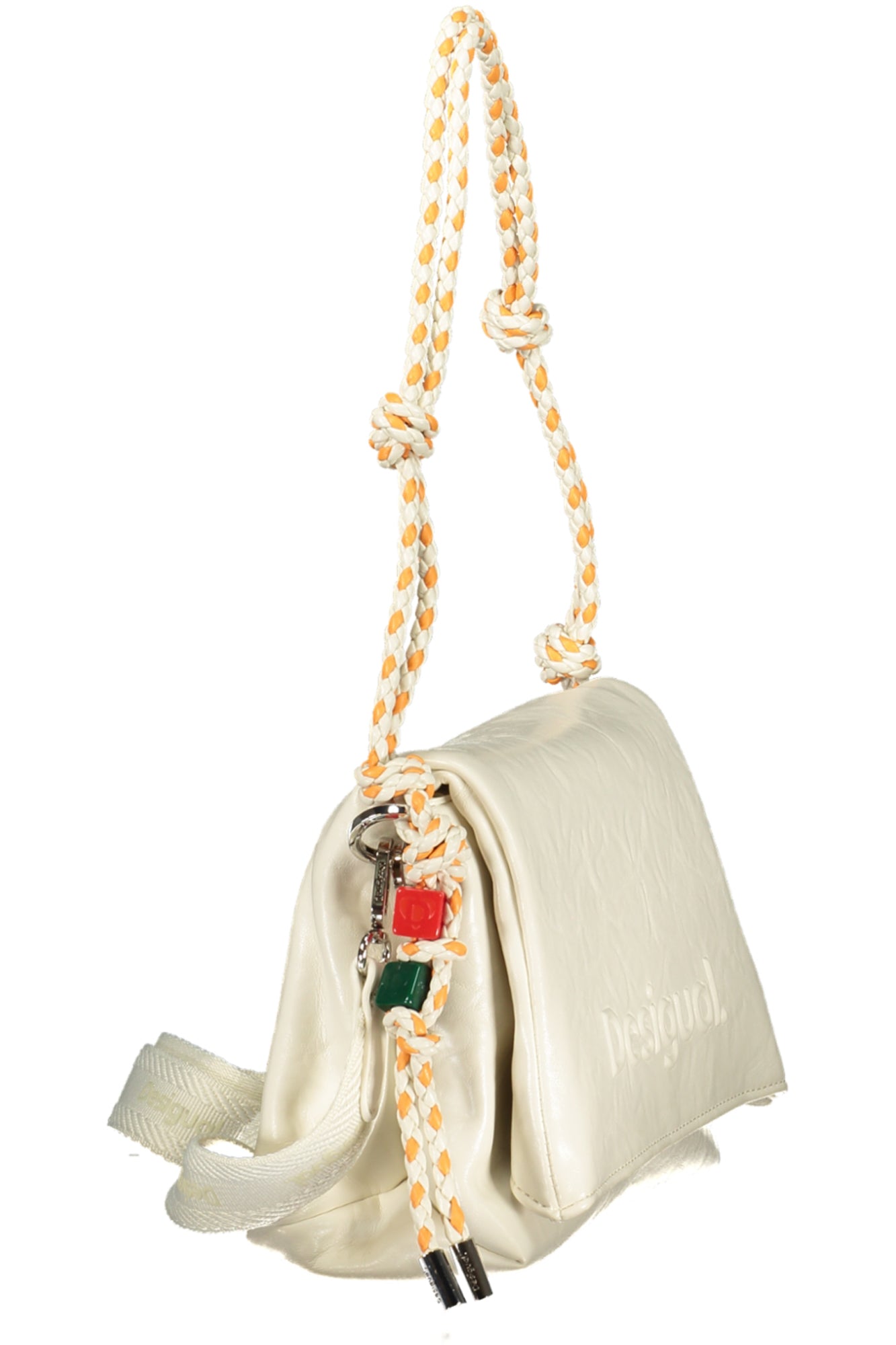 DESIGUAL Damen Taschen – Half Logo Bag, mit Reißverschluss Weiß