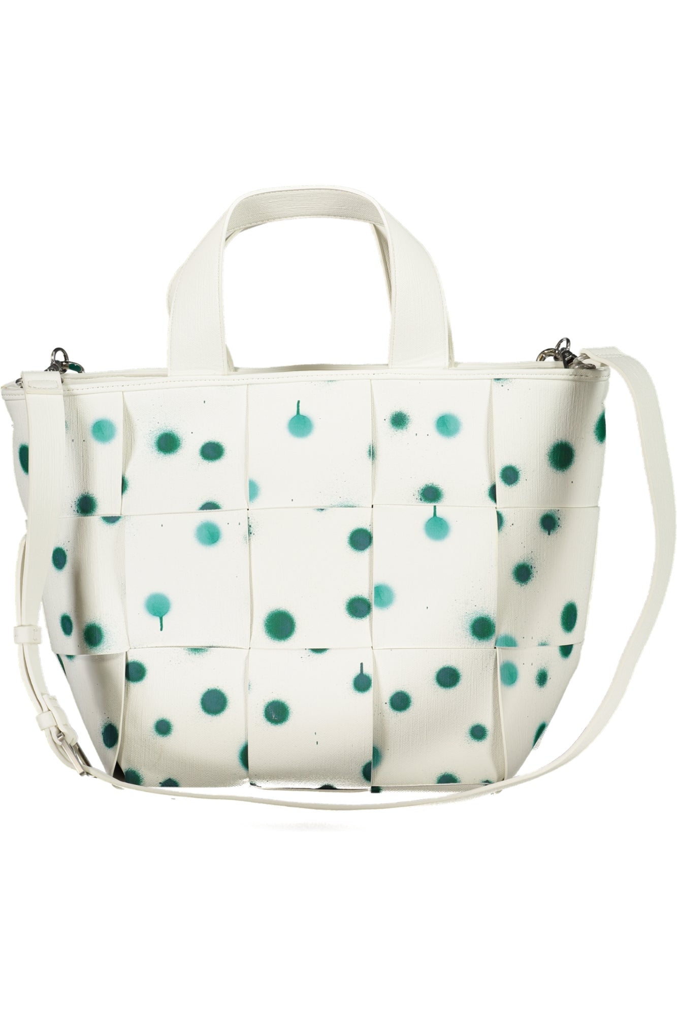 DESIGUAL Damen Tasche Weiß – Stilvolle Handtasche mit abnehmbarem Schultergurt Weiß