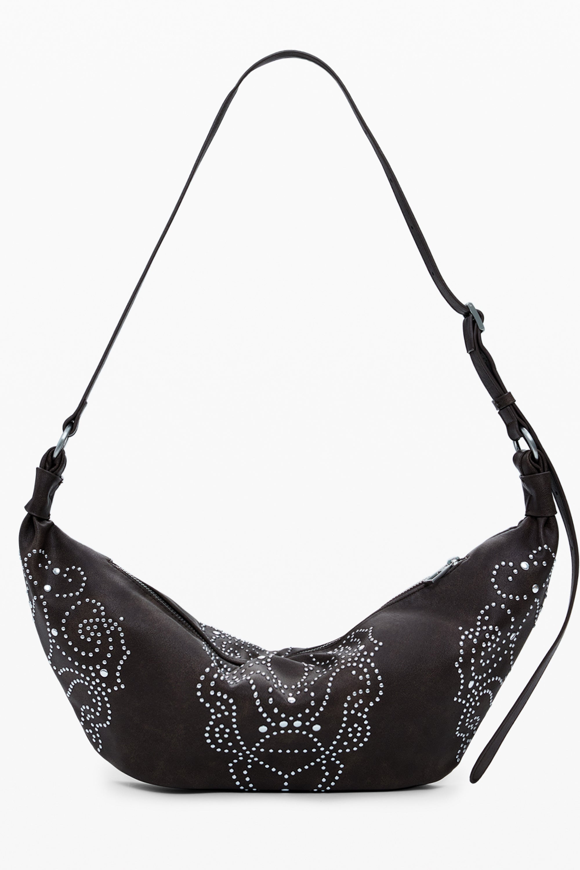 DESIGUAL Damentasche Braun – Stilvolle Schultertasche für Damen mit Nieten-Details Braun