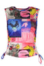 DESIGUAL Tanktop Damen – Blaues Sommer-Top mit verstellbarem Kordelzug Blau