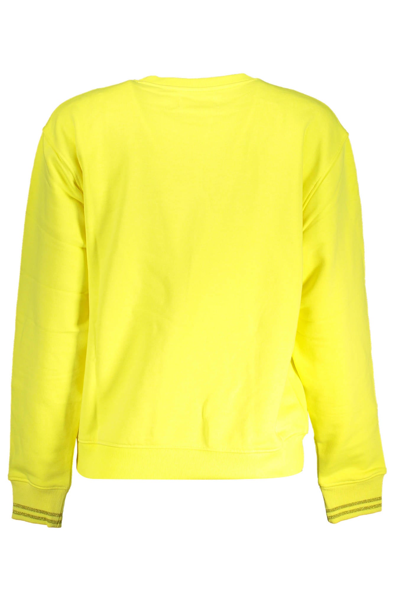 DESIGUAL Sweatshirt Damen Gelb – Rundhalsausschnitt mit Applikation für Frühjahr/Sommer Gelb