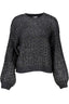 DESIGUAL Pullover Damen Schwarz – Langarmshirt mit Kontrastdetails für Herbst/Winter Schwarz