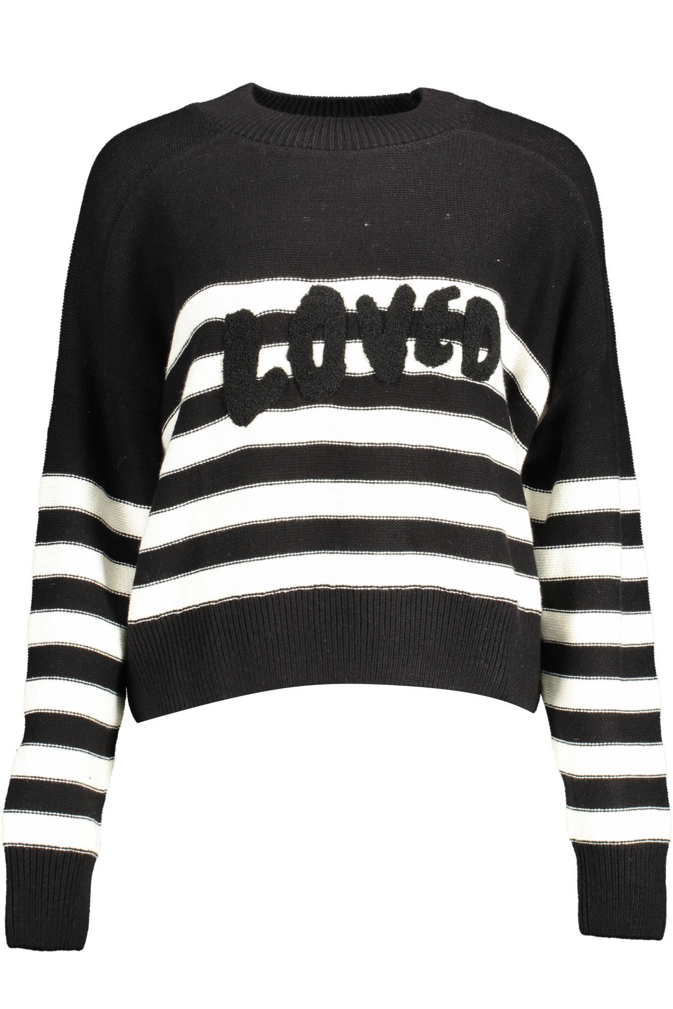 DESIGUAL Pullover Damen Schwarz – Langarmshirt mit Stickerei für Herbst/Winter Schwarz