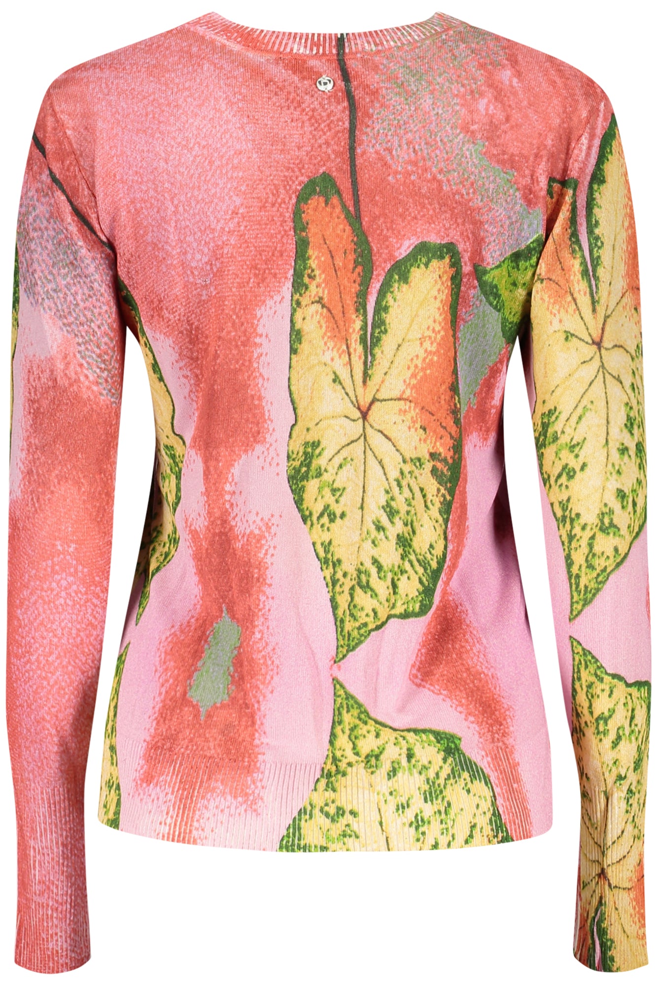 DESIGUAL Damen-Puff in Rosa – Langärmliges T-Shirt mit Blattmuster für Frühjahr/Sommer Rosa