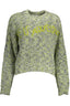 DESIGUAL Damenpullover Grün – Langarmshirt mit Stickerei für Herbst/Winter | soulluna.de Grün