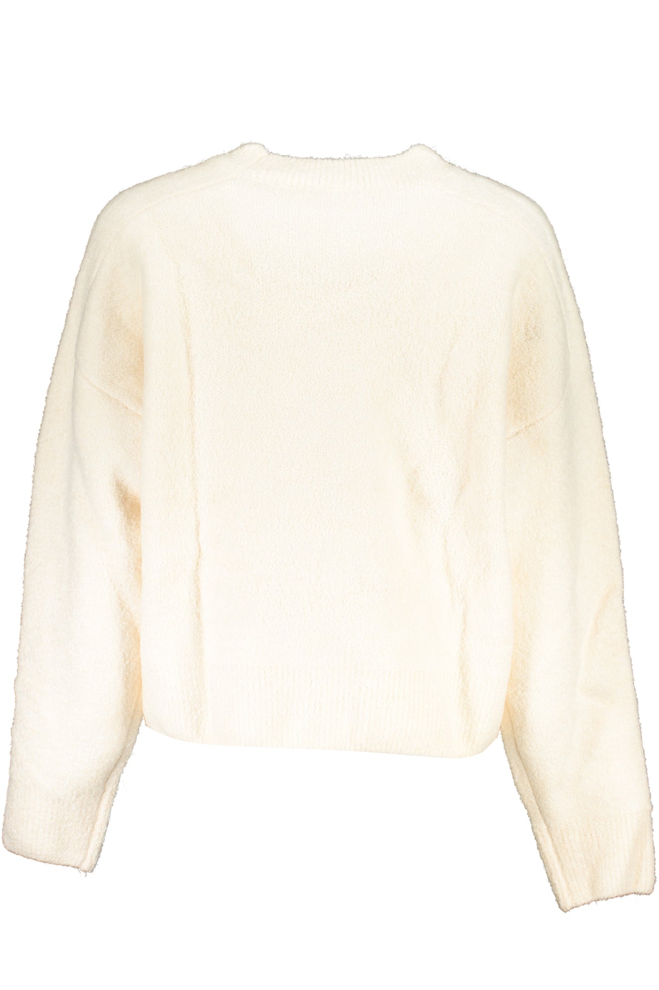DESIGUAL Damenpullover weiß – Langärmliger Strickpullover mit Stickerei für Herbst/Winter Weiß