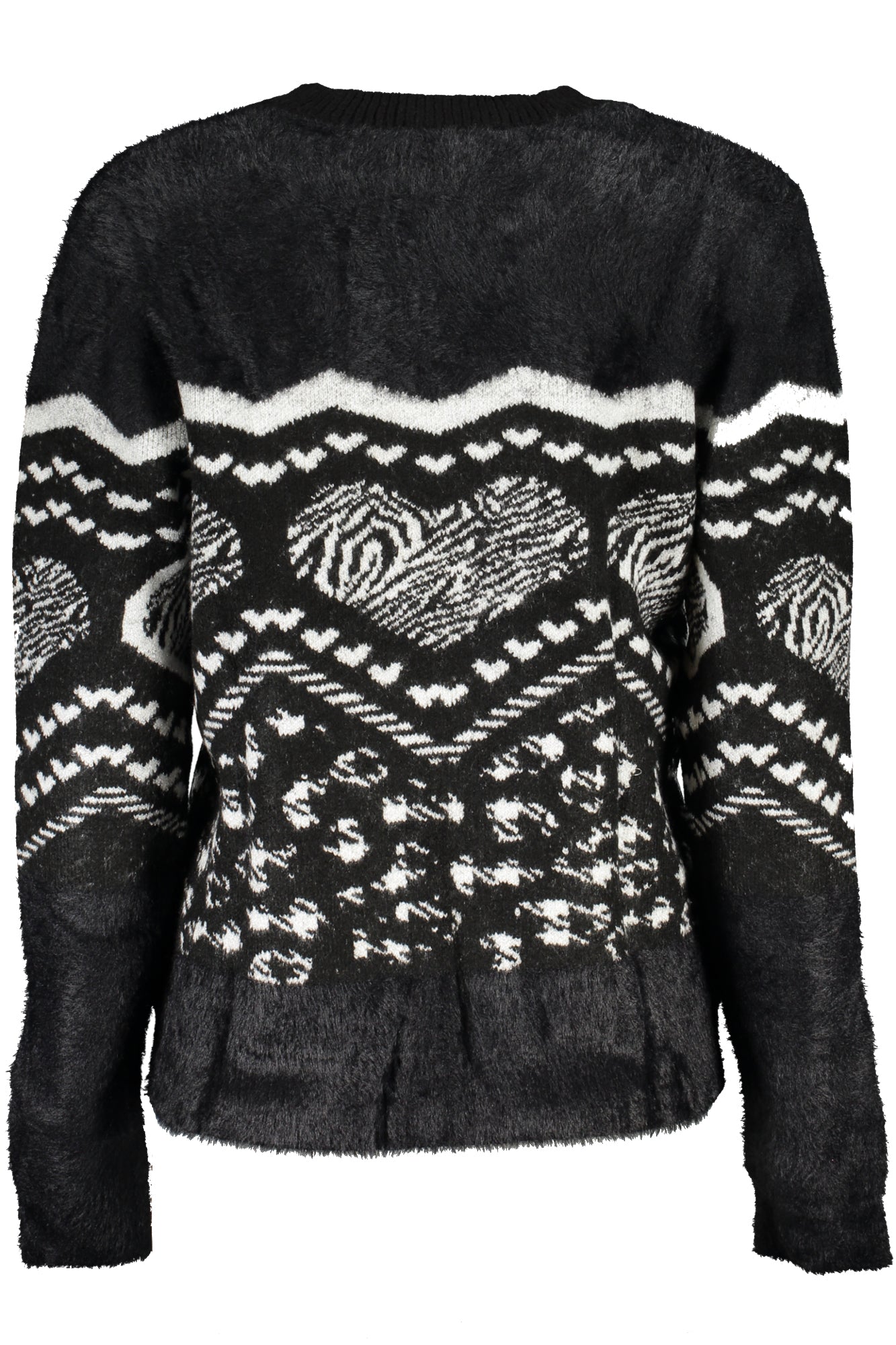 DESIGUAL Damenpullover schwarz – Langärmliger Rollkragenpullover für Herbst/Winter Schwarz