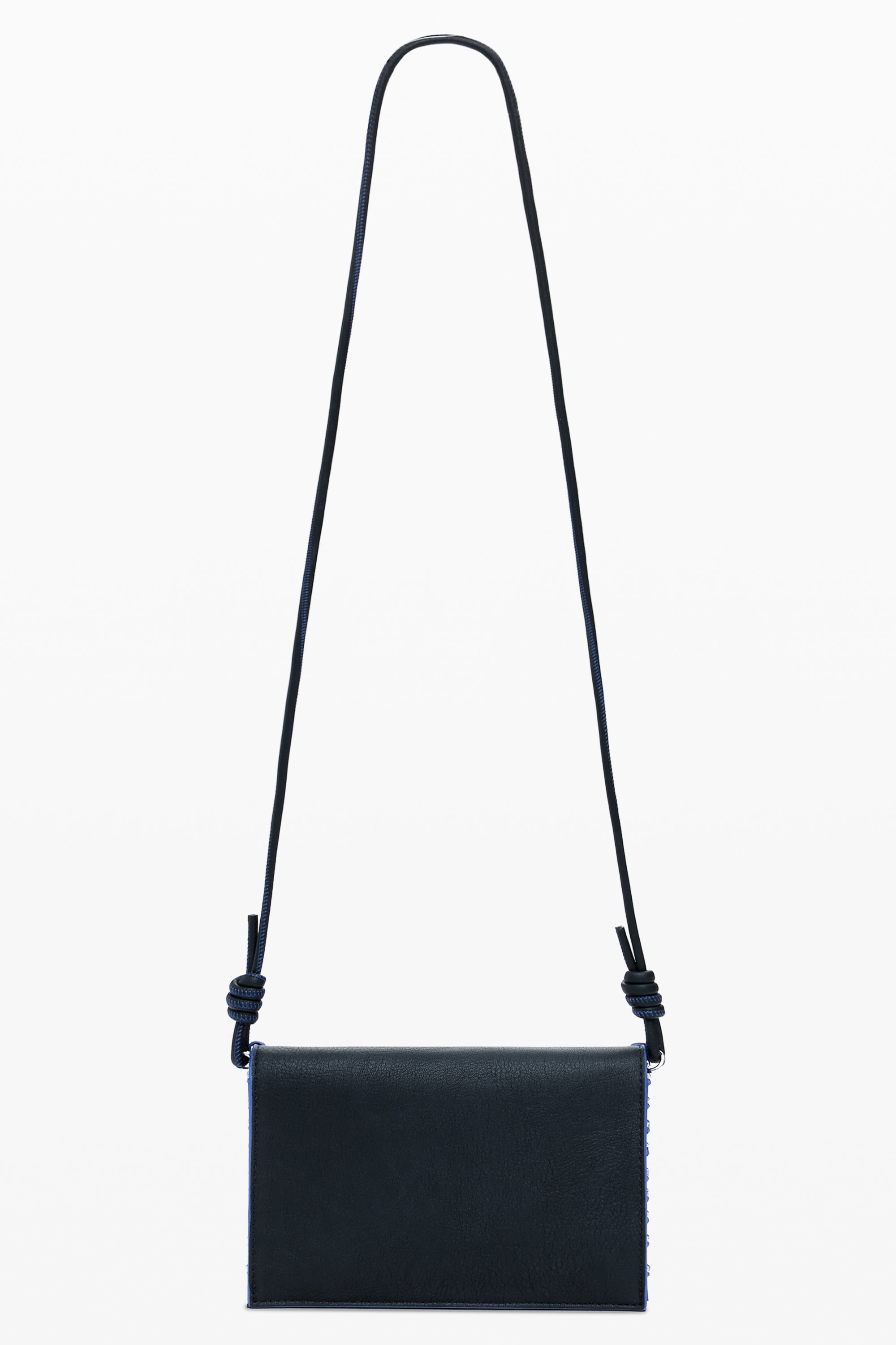 DESIGUAL Damen Brieftasche schwarz – Mit abnehmbarem Schultergurt und Münzfach Schwarz