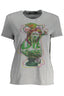 DESIGUAL Kurzarm-T-Shirt Damen Grau – Logo-Print aus Baumwolle | soulluna.de Grau