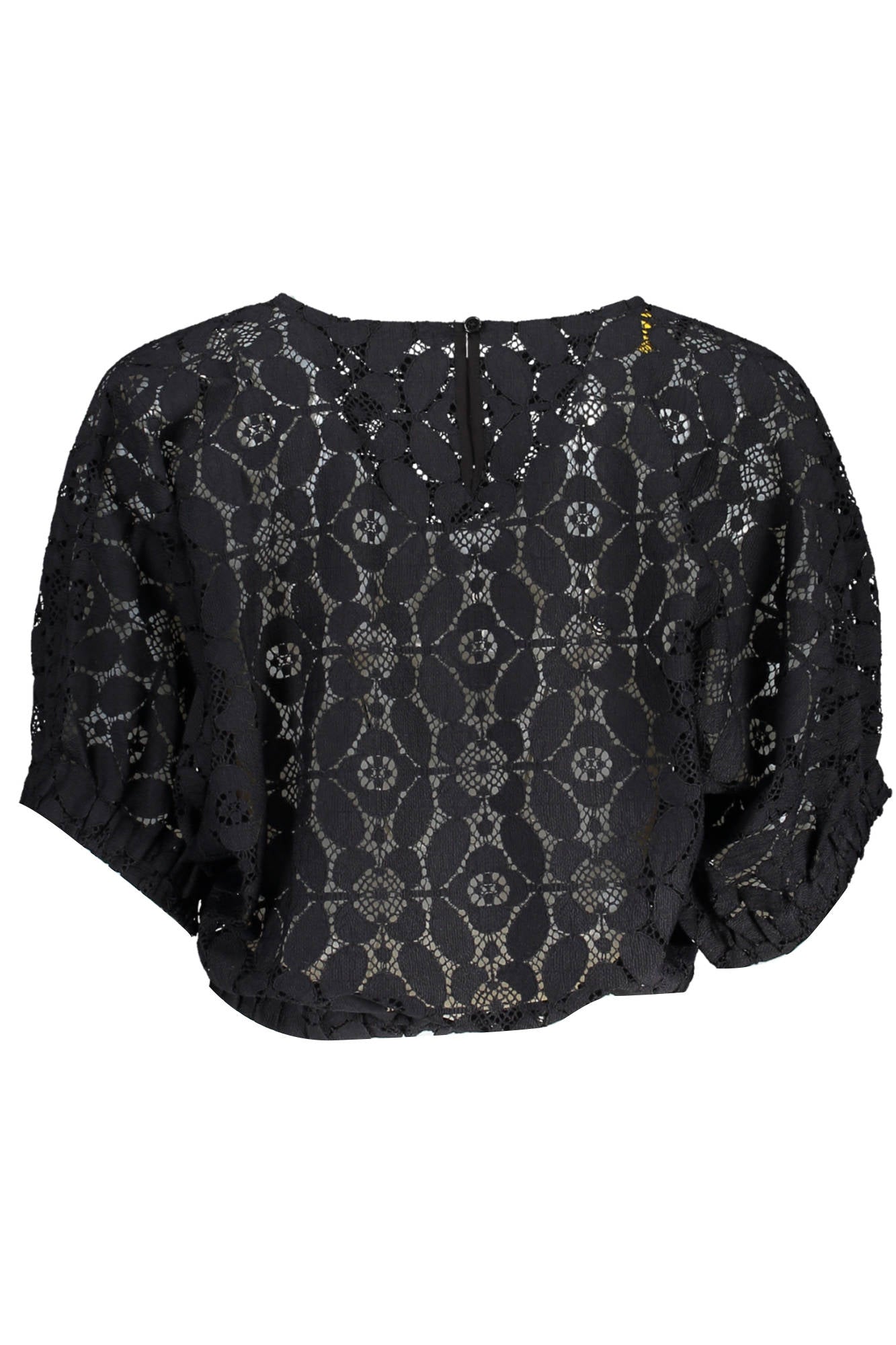 DESIGUAL Kurzarm-T-Shirt Damen – Schwarz mit Fledermausärmeln | soulluna.de Schwarz