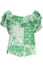 DESIGUAL T-Shirt Damen – Grünes Kurzarm-Shirt mit Muster | soulluna.de Grün