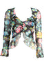 DESIGUAL Langarm-T-Shirt Damen – V-Ausschnitt mit Kontrastdetails | soulluna.de Schwarz