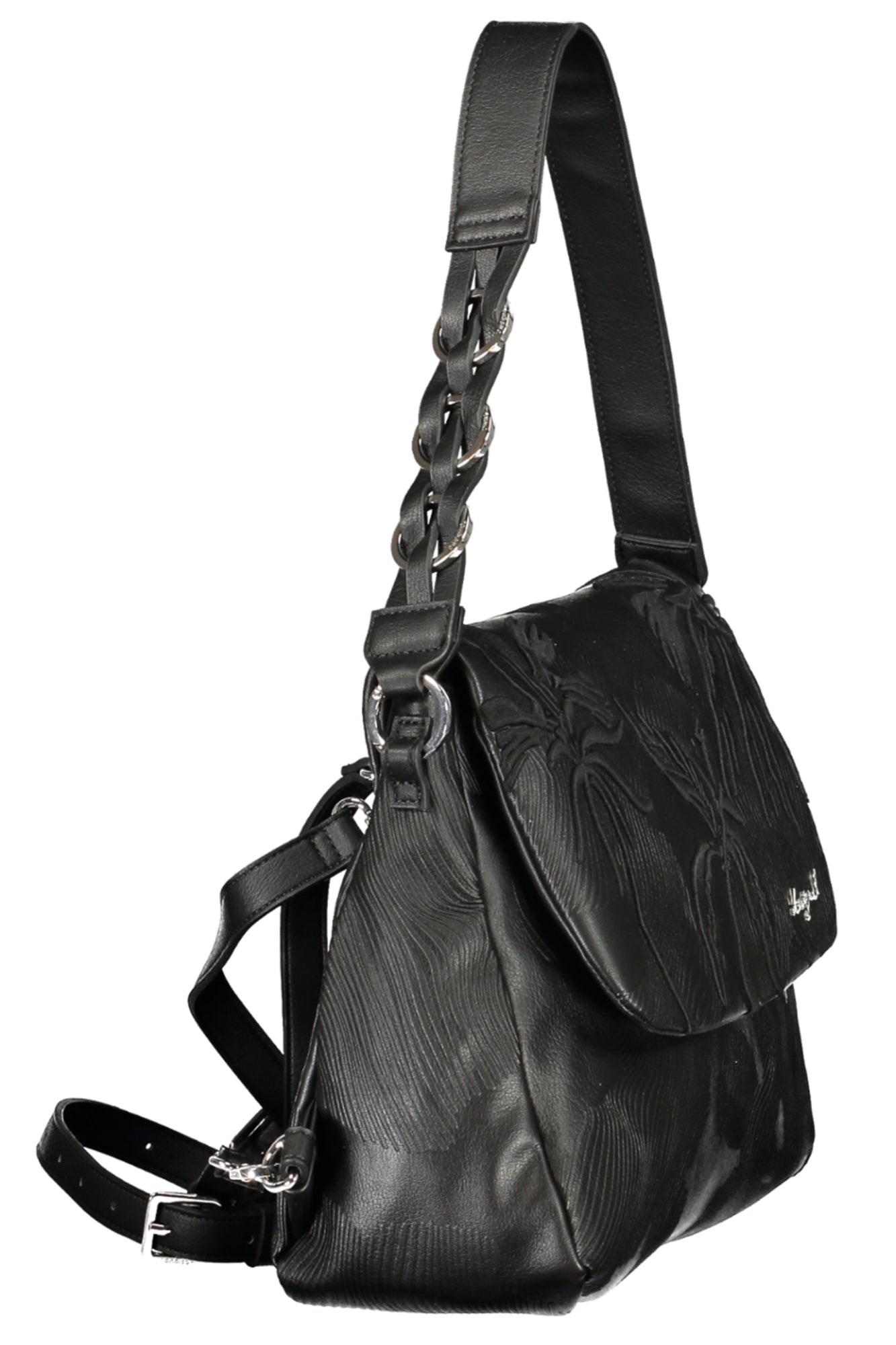 DESIGUAL Damen-Rucksack Schwarz – Vielseitiger Umhängerucksack mit verstellbaren Trägern Schwarz
