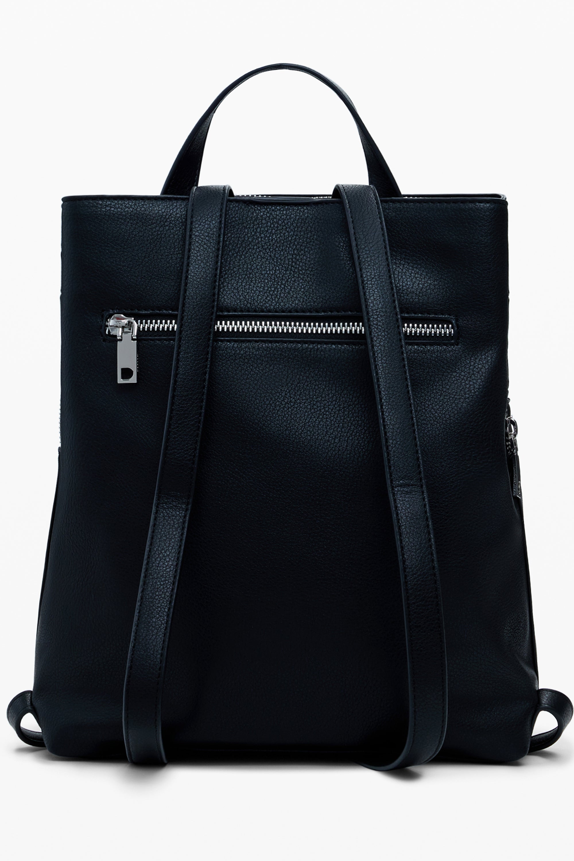 DESIGUAL Damen Rucksack Schwarz – Stilvoller Mini-Rucksack mit Nietendetails für Herbst/Winter Schwarz
