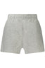 FILA Schwarze Kurze Hose Damen – Elastischer Bund mit Logo-Stickerei Grau