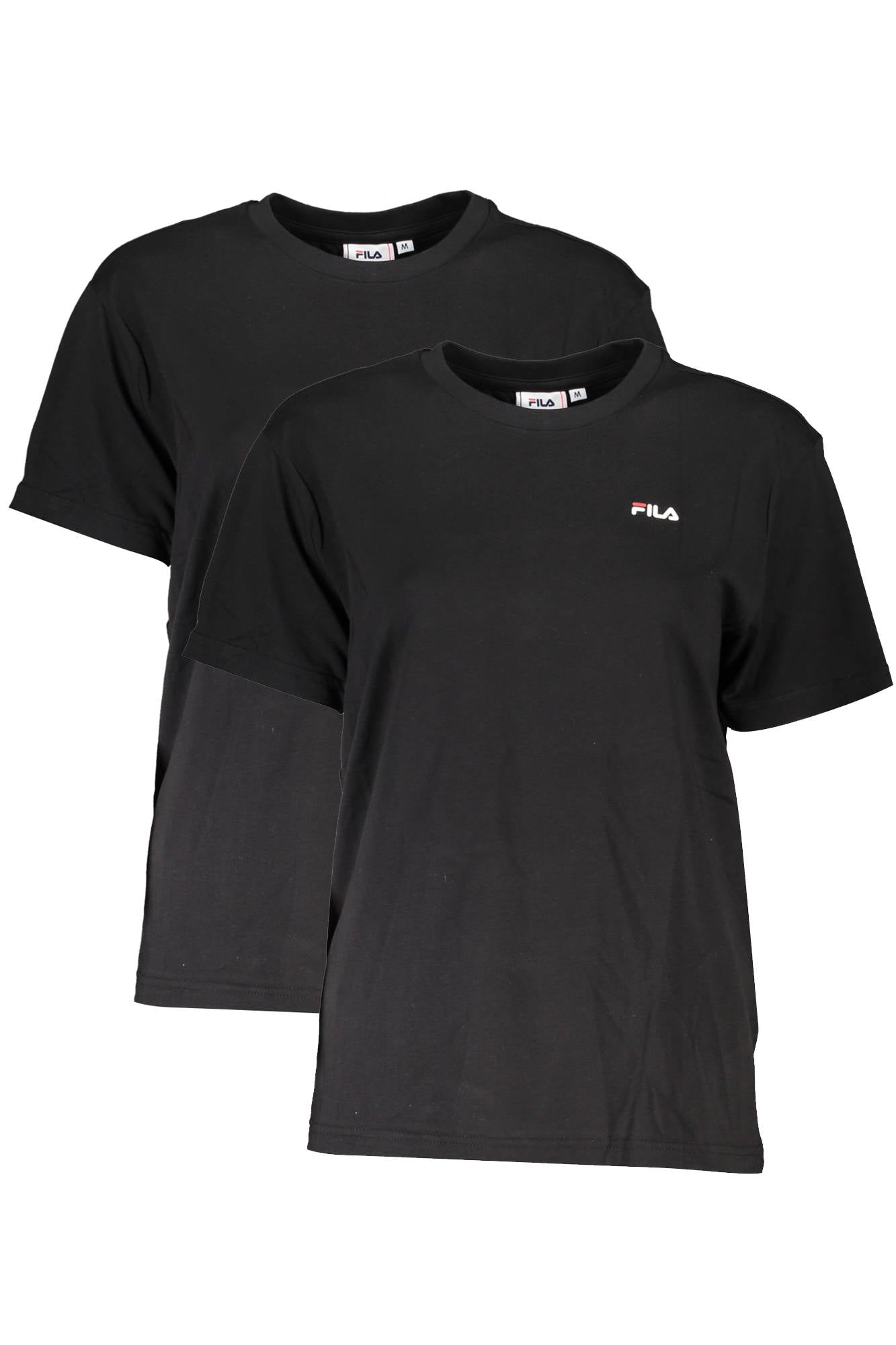 FILA Kurzarm-T-Shirt Damen Schwarz – Bio-Baumwolle im 2er-Pack Schwarz