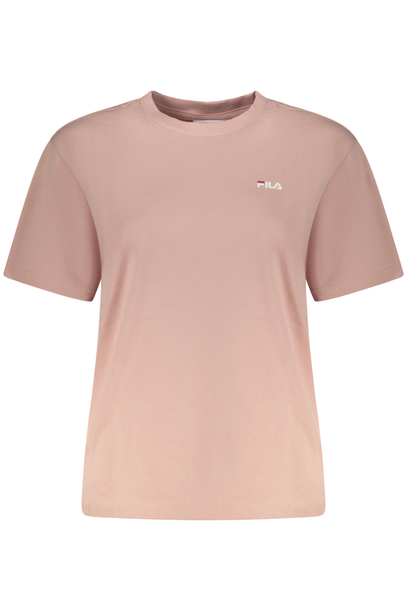 FILA Damen-T-Shirt mit Kurzarm – Weißes Basic aus Bio-Baumwolle Rosa