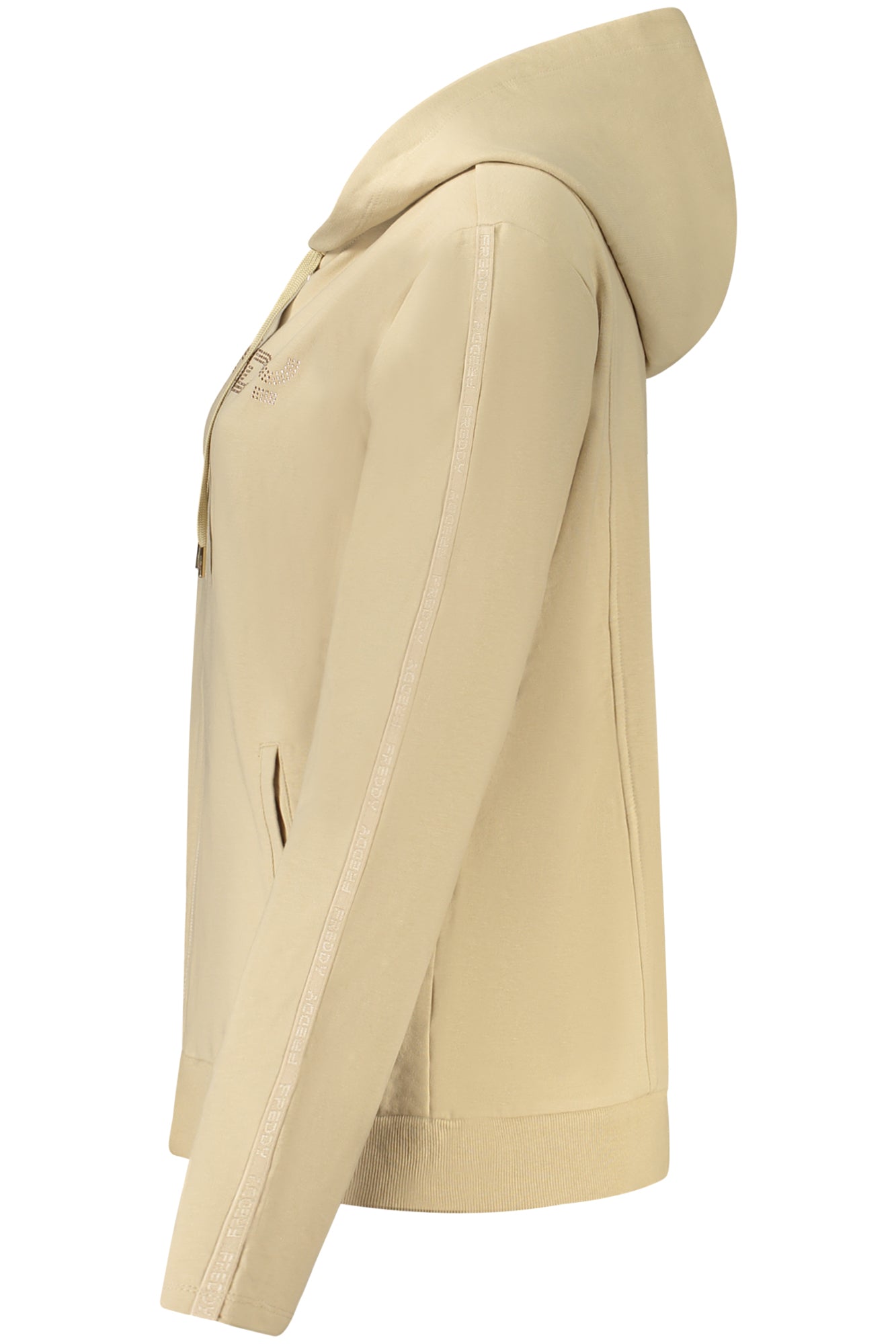 FREDDY Damen Sweatshirt – Langarm, mit Taschen | Sweatshirts Beige